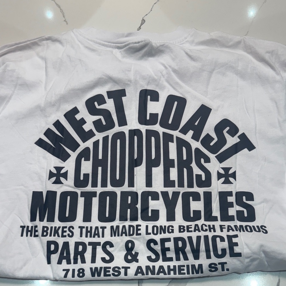 West Coast Choppers White Graphic Tee
